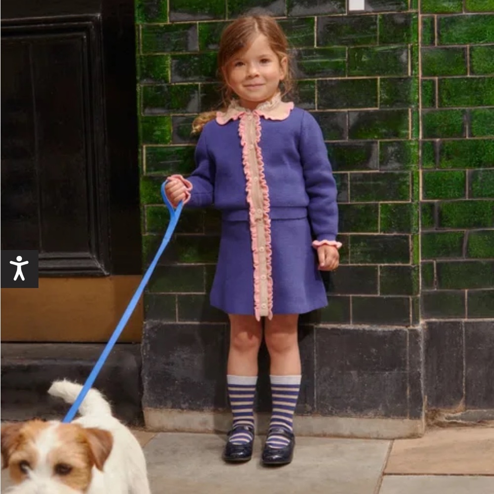 Mini Boden Knitted Skirt Navy